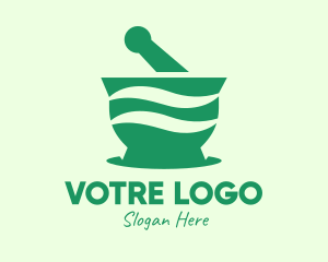 Green Mortar & Pestle Logo