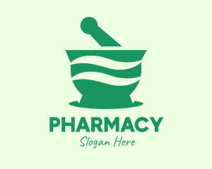 Green Mortar & Pestle Logo