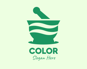 Drugstore - Green Mortar & Pestle logo design