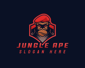 Ape - Monkey Soldier Ape logo design