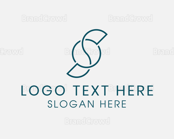 Monoline Letter S Logistics Company Logo