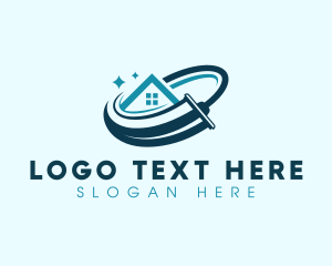 Sweeping - House Squeegee Wipe Wash logo design