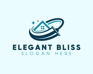 Squeegee - House Squeegee Wipe Wash logo design