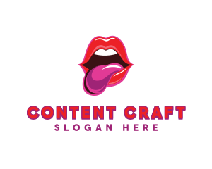 Lips Tongue Seduce logo design