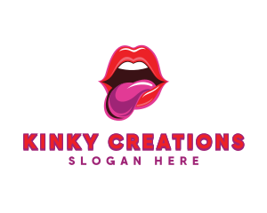 Lips Tongue Seduce logo design