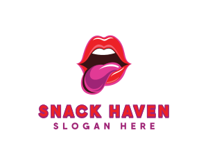 Lips Tongue Seduce logo design