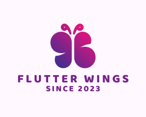 Butterfly Wings Insect logo design