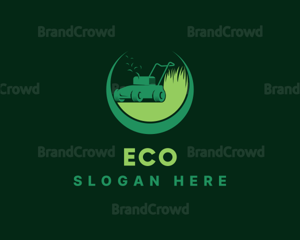 Landscaping Lawn Mower Logo