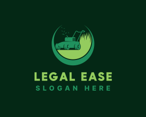 Landscaping Lawn Mower Logo