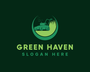 Landscaping Lawn Mower logo design