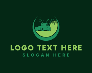 Machine - Landscaping Lawn Mower logo design
