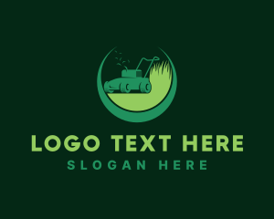 Landscaping Lawn Mower Logo