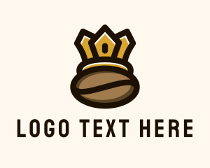 Caffeine - Coffee Bean Crown logo design