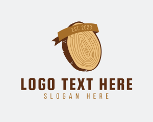 Woodcutter - Lumberjack Wood Chop logo design