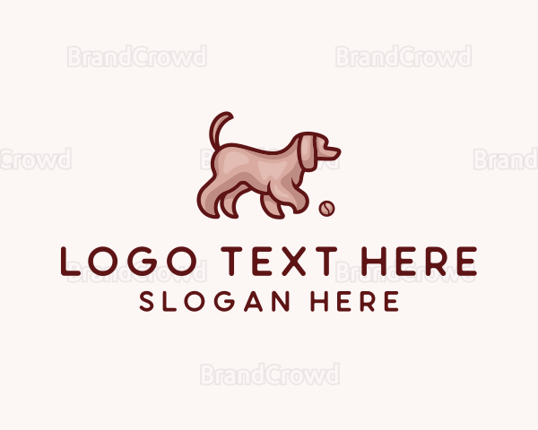 Fluffy Pet Dog Ball Logo