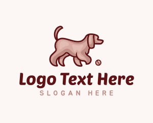 Groomer - Fluffy Pet Dog Ball logo design