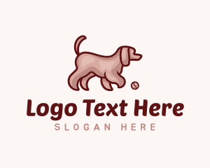 Fluffy Pet Dog Ball Logo