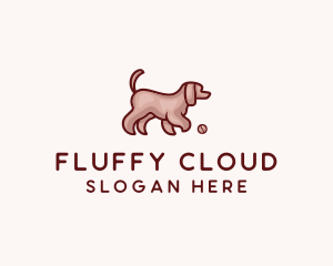 Fluffy Pet Dog Ball logo design