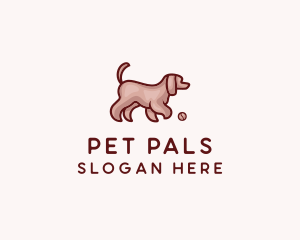 Fluffy Pet Dog Ball logo design