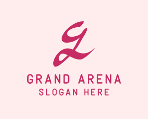 Pink Handwritten Letter G  logo design