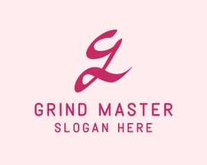 Pink Handwritten Letter G  logo design