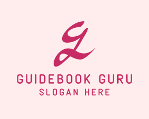 Pink Handwritten Letter G  logo design