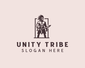 Tribe - Sword Tribe Warrior logo design