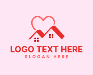 House - House Heart Insurance logo design