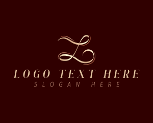 Ribbon - Script Ribbon Letter L logo design