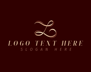 Cursive - Script Ribbon Letter L logo design