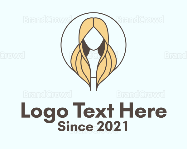 Blonde Hair Woman Logo