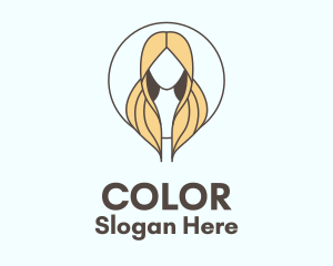 Blonde Hair Woman Logo