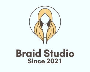 Braid - Blonde Hair Woman logo design