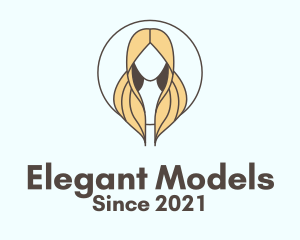 Modeling - Blonde Hair Woman logo design