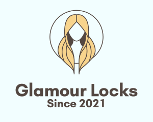Wig - Blonde Hair Woman logo design