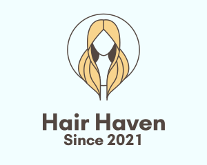 Hair - Blonde Hair Woman logo design