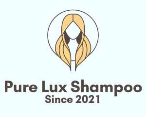 Shampoo - Blonde Hair Woman logo design