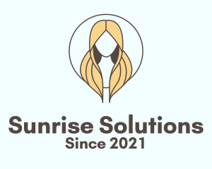 Blonde Hair Woman logo design