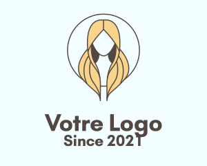 Shampoo - Blonde Hair Woman logo design