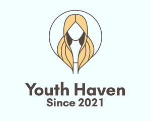 Teen - Blonde Hair Woman logo design