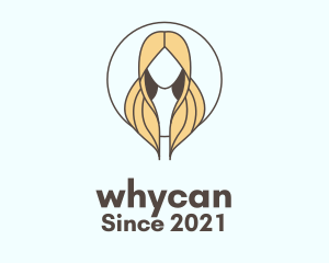 Teenager - Blonde Hair Woman logo design
