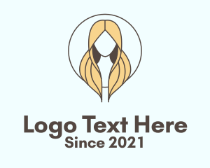 Hair Product - Blonde Hair Woman logo design
