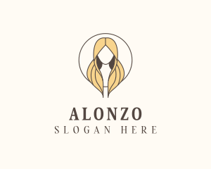 Blonde Hair Woman logo design