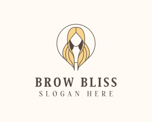 Blonde Hair Woman logo design