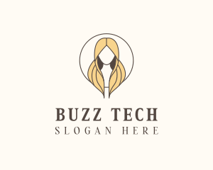 Blonde Hair Woman logo design