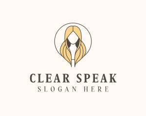 Blonde Hair Woman logo design