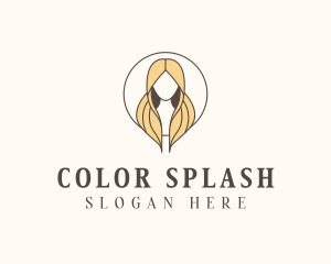 Blonde Hair Woman logo design