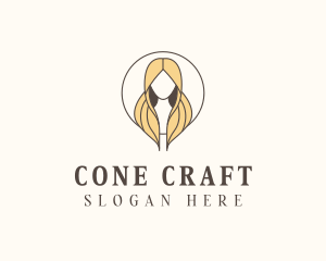 Blonde Hair Woman logo design