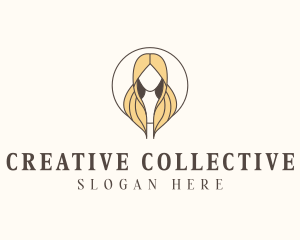 Blonde Hair Woman logo design