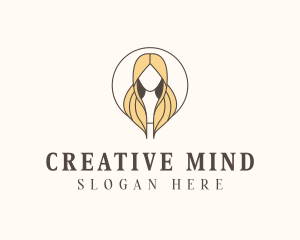 Blonde Hair Woman logo design